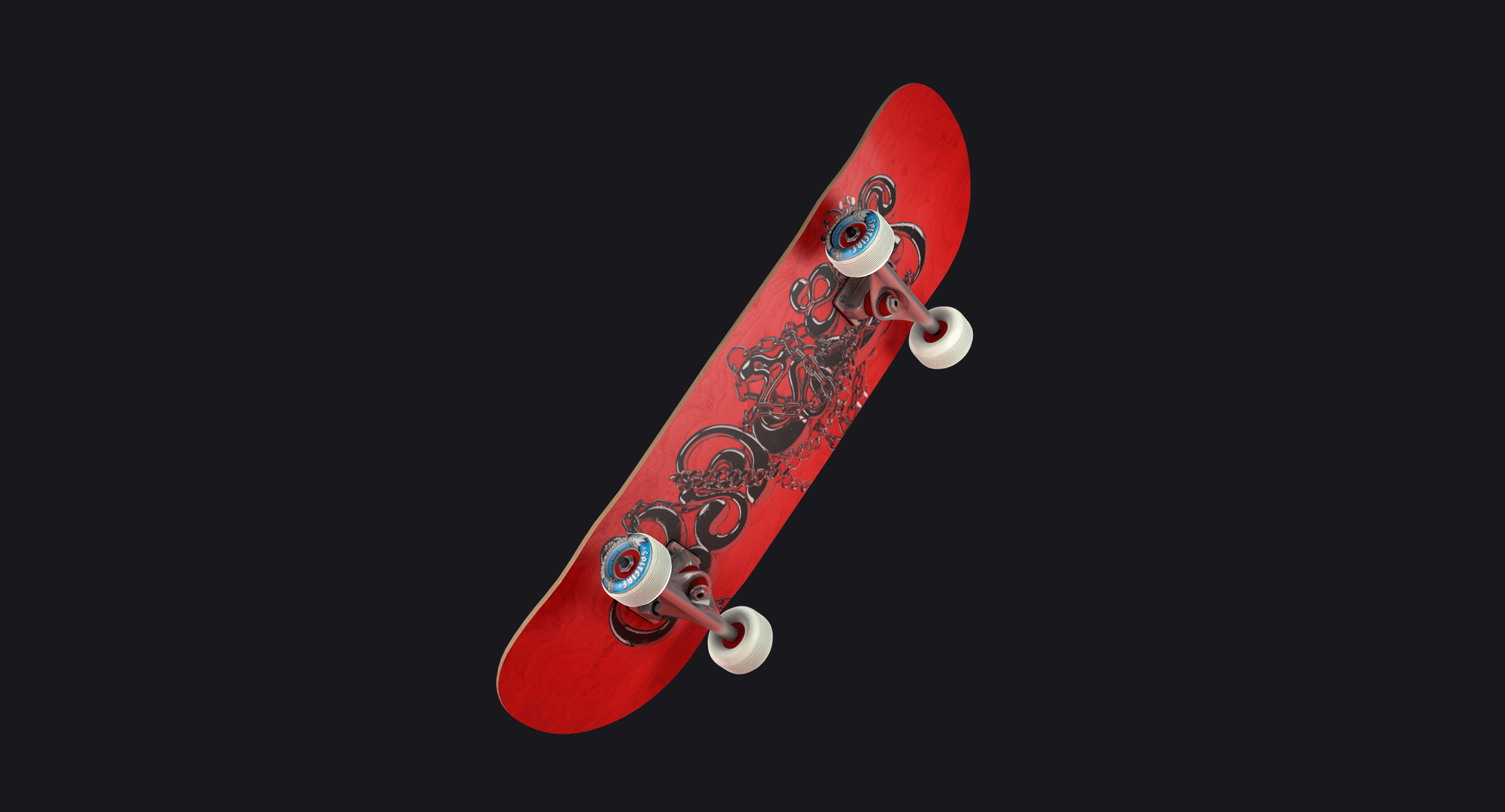 Blood Sweat Tears lettering skateboard