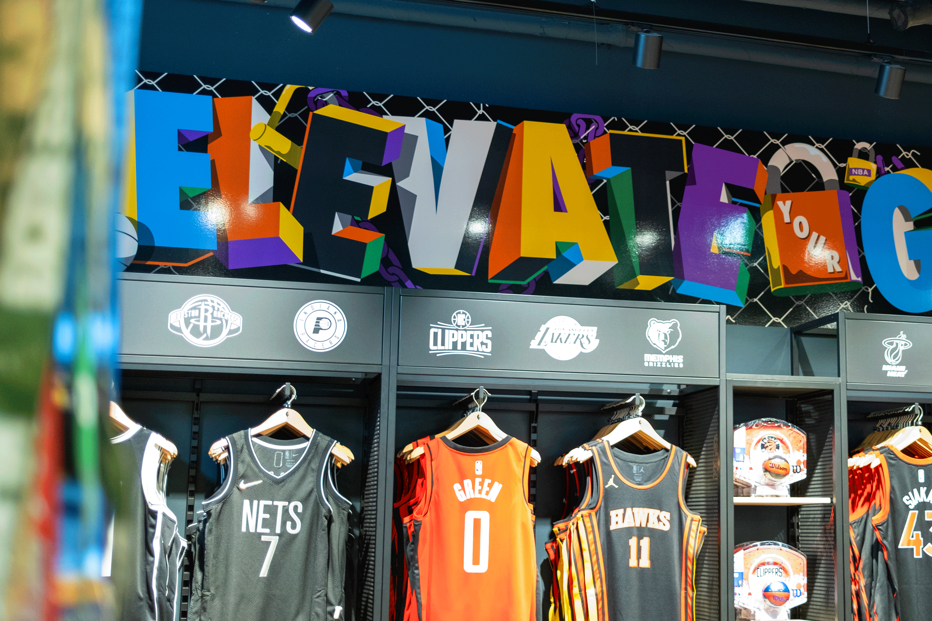 NBA store Berlin type design