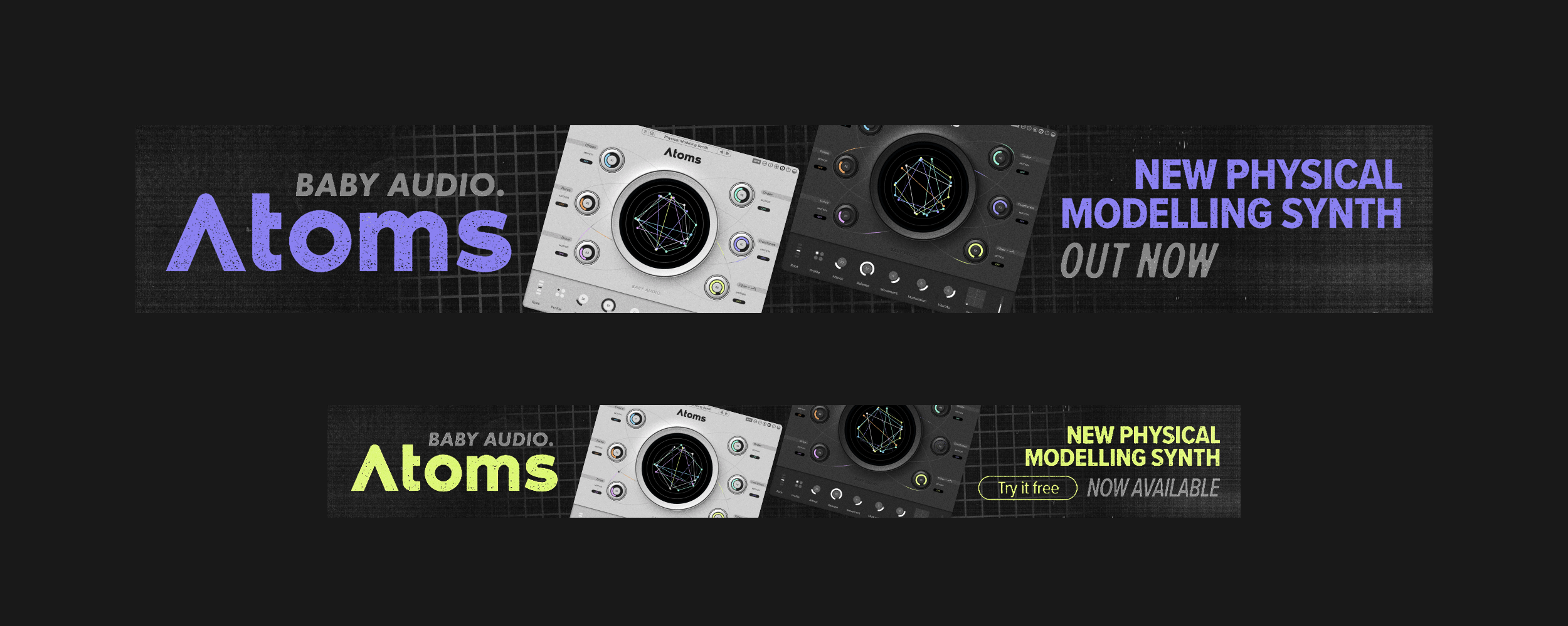 Atoms by Baby Audio banner ads website