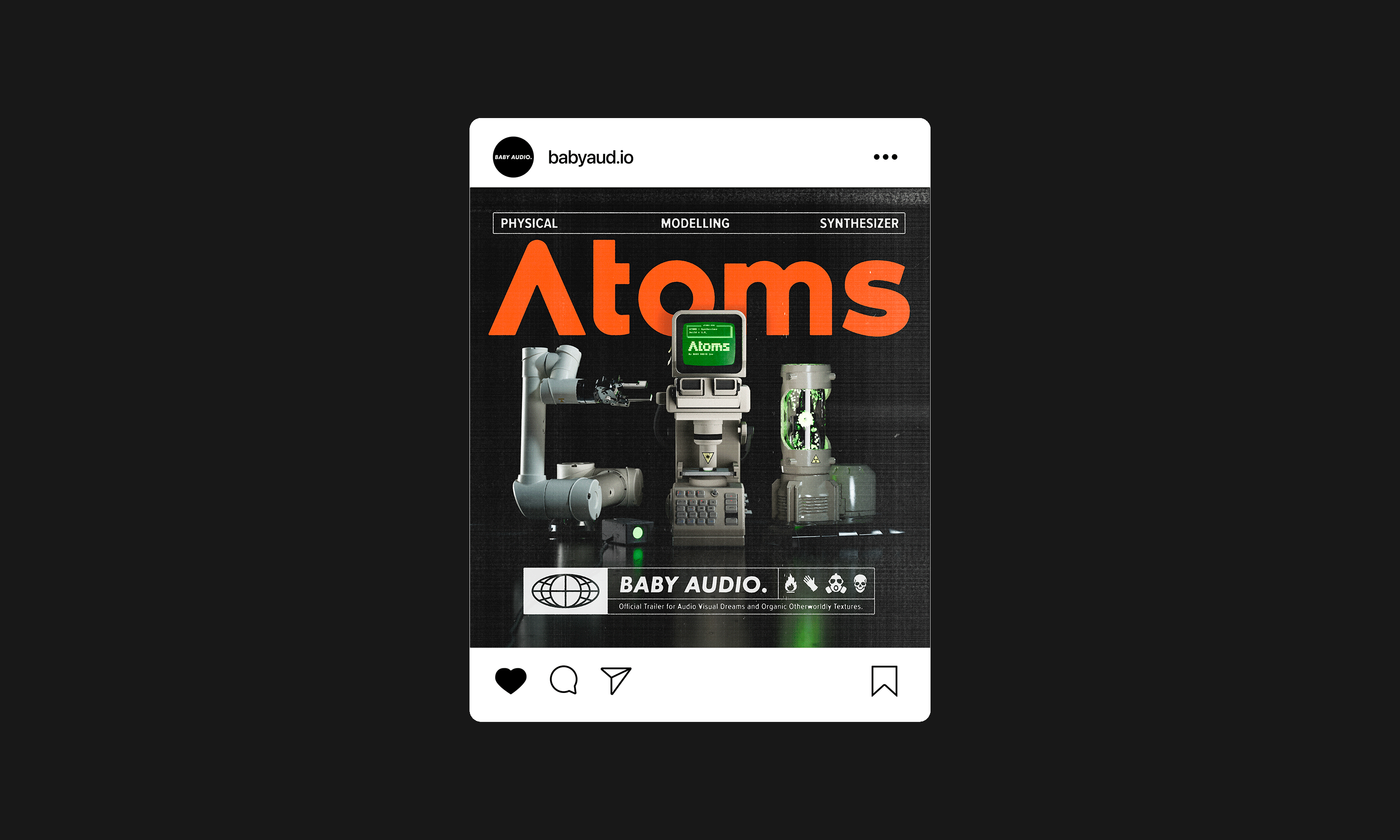 Atoms by Baby Audio Instagram post